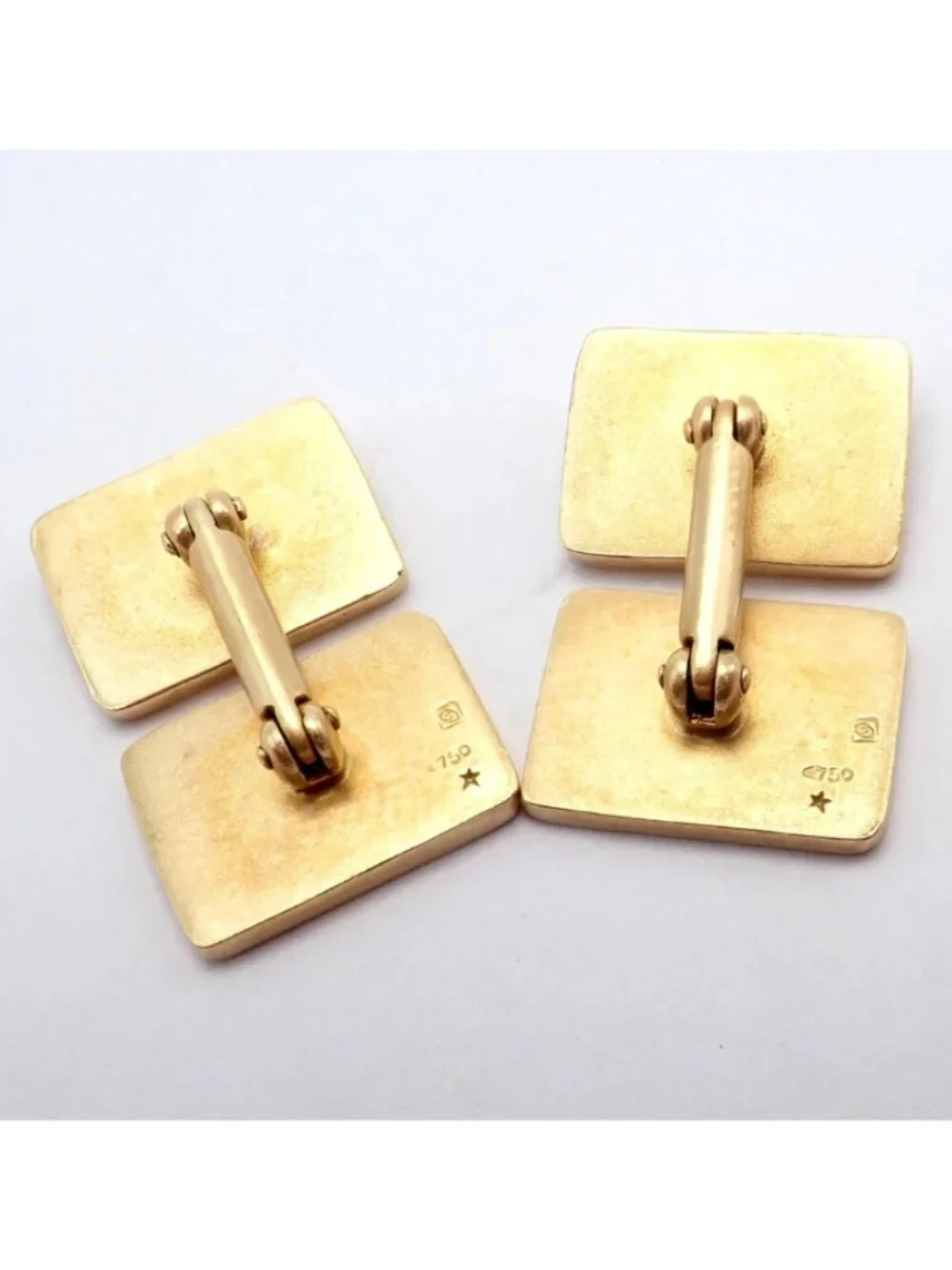Rare! H. Stern 18k Yellow Gold UPC Bar Code Cufflinks
